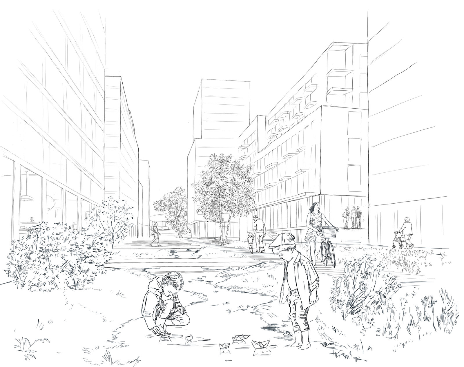 oculus-illustration-architektur-visualisierung-zeichnung-siedlung-szene