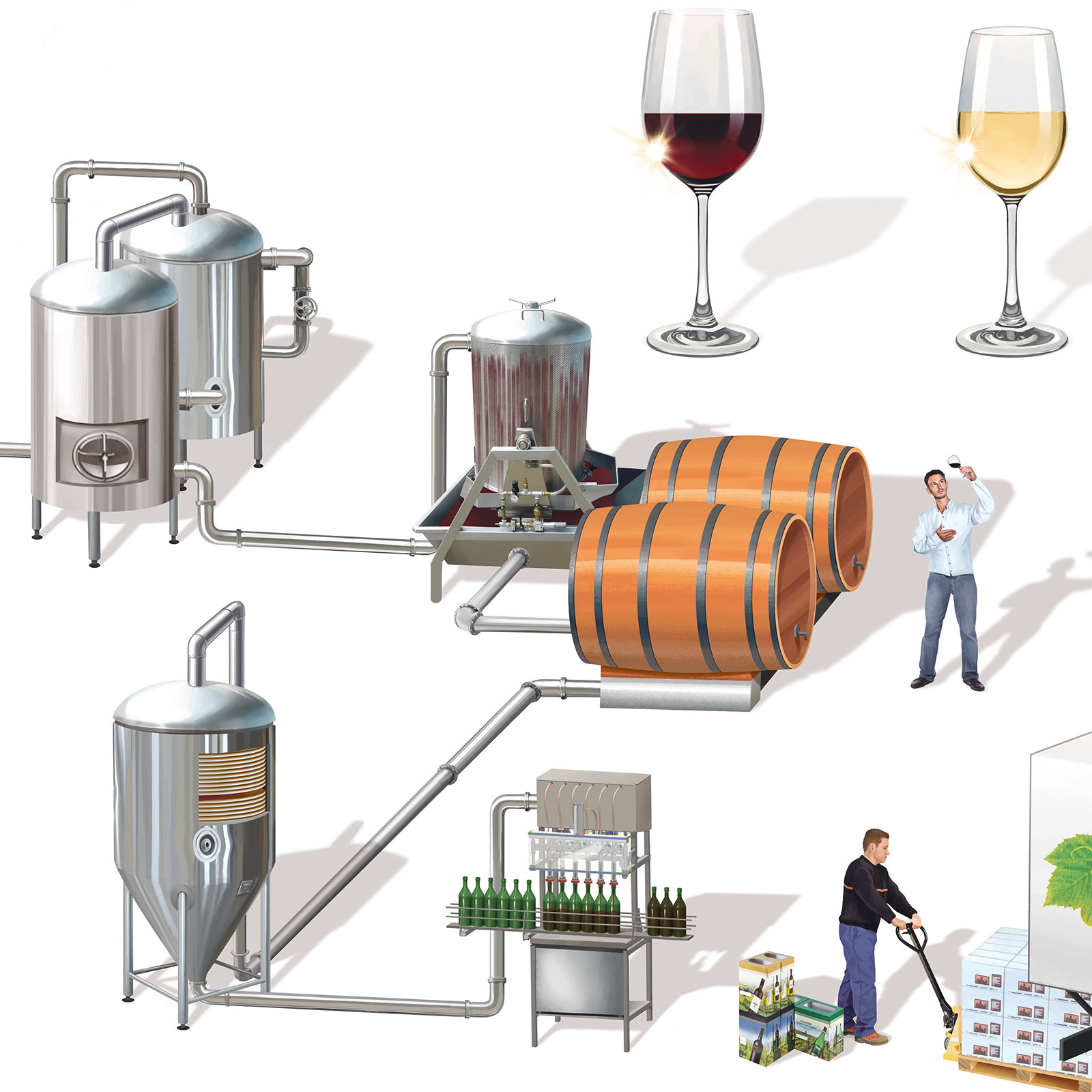 Herstellung Wein