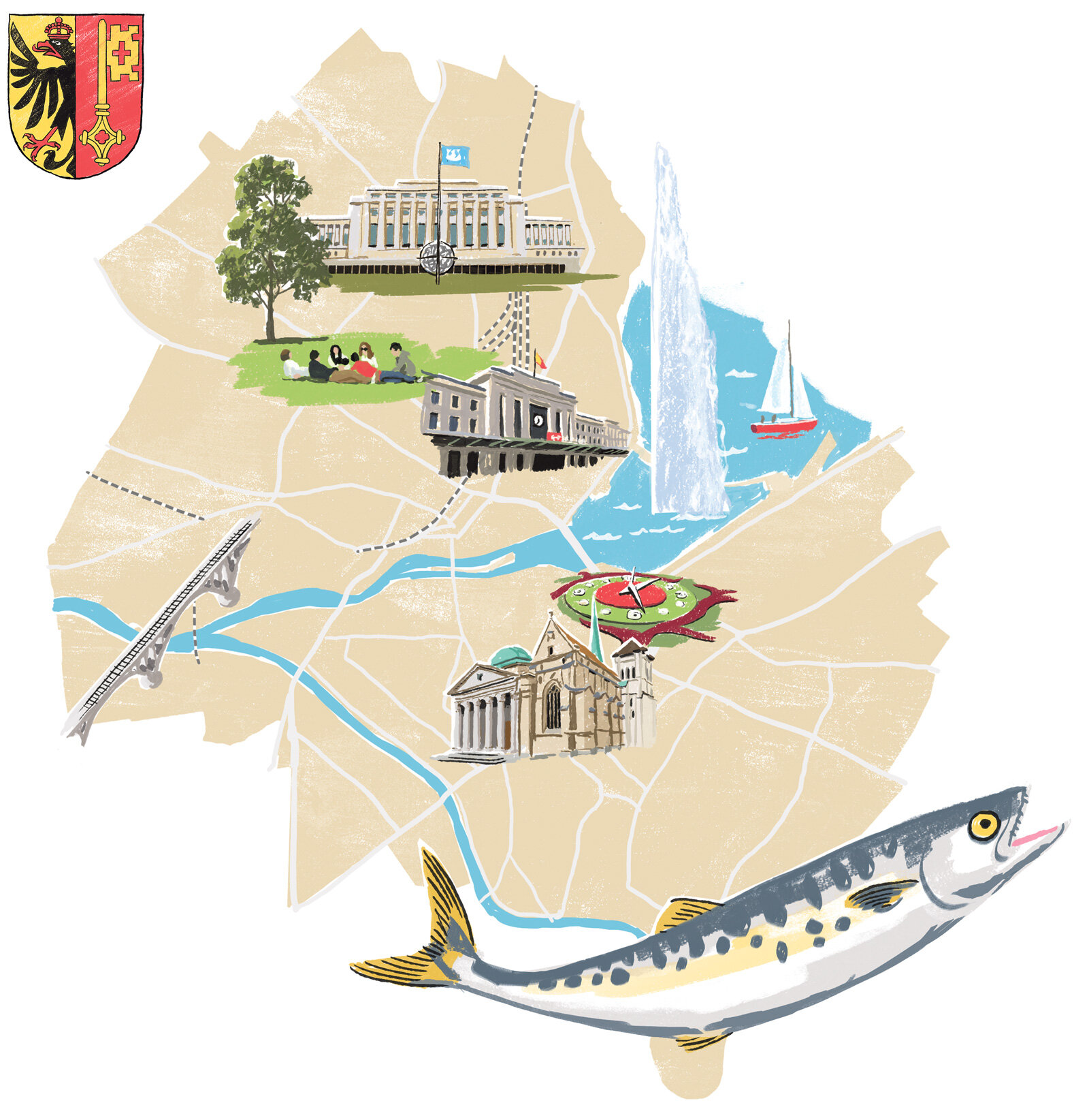 oculus-illustration-editorial-stadtplan-landmarks-genf