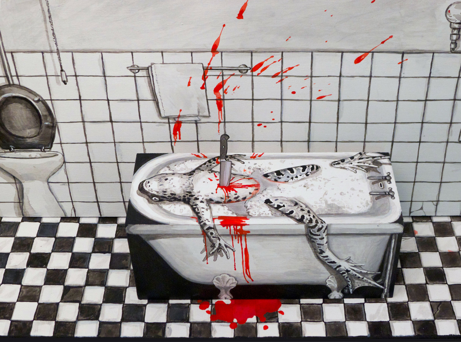 oculus-illustration-schaukasten-krimi-frosch-badewanne