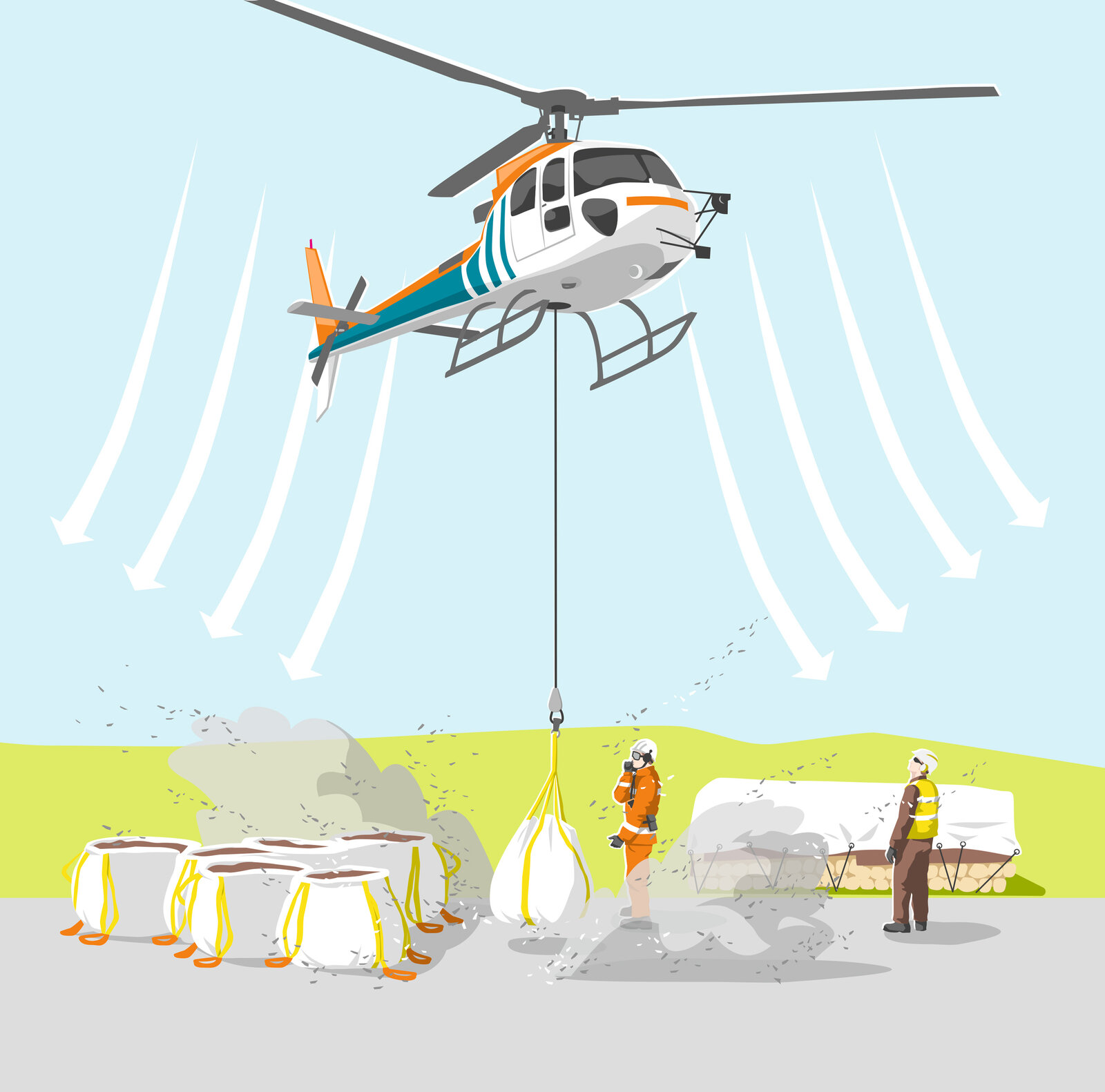 oculus-illustration-suva-helikopter-bodenpersonal-manual-landeflug
