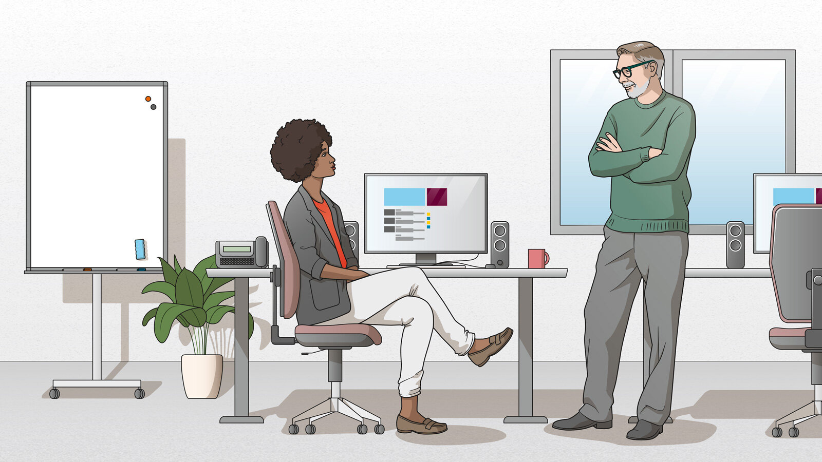 oculus-illustration-vektor-bkw-elearning-verhaltenscodex-buero-3