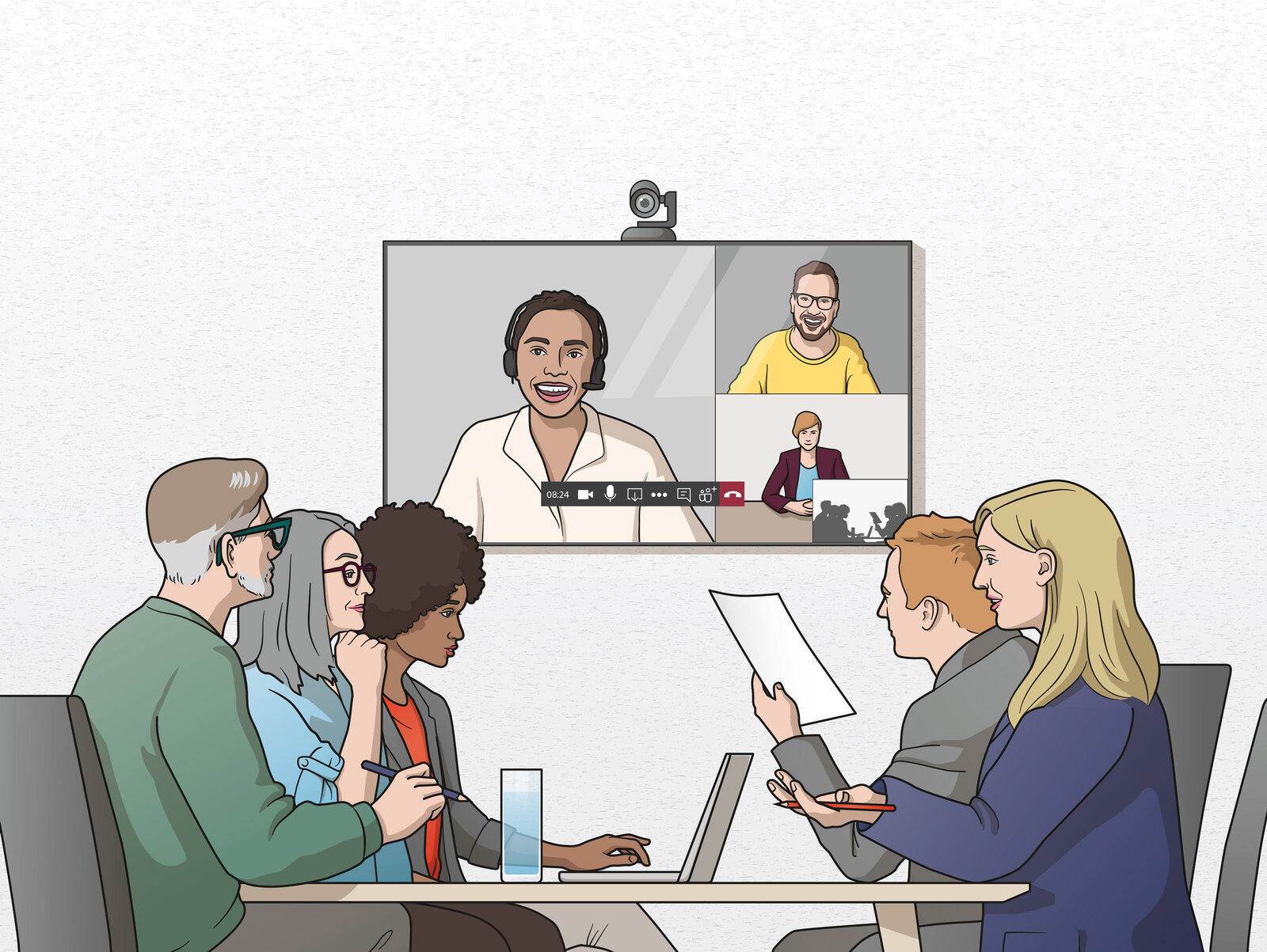oculus-illustration-vektor-bkw-elearning-verhaltenscodex-meeting-1
