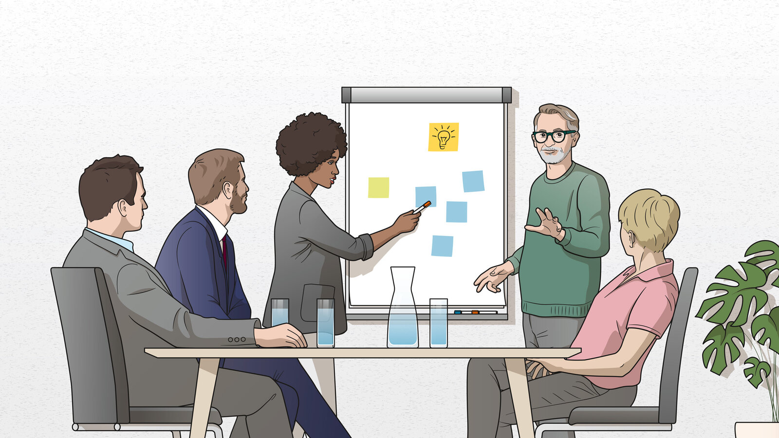 oculus-illustration-vektor-bkw-elearning-verhaltenscodex-meeting-2