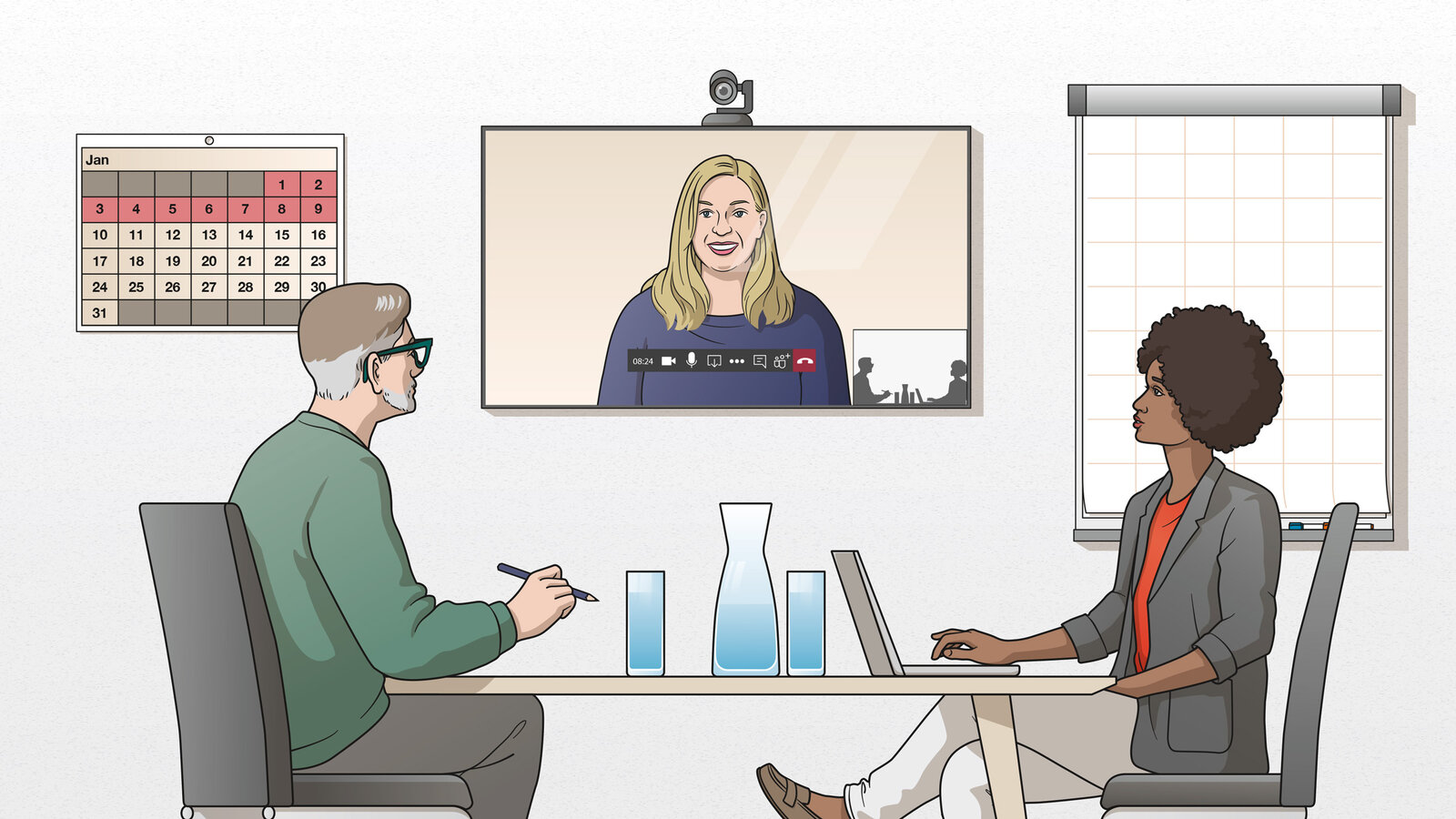 oculus-illustration-vektor-bkw-elearning-verhaltenscodex-meeting-3