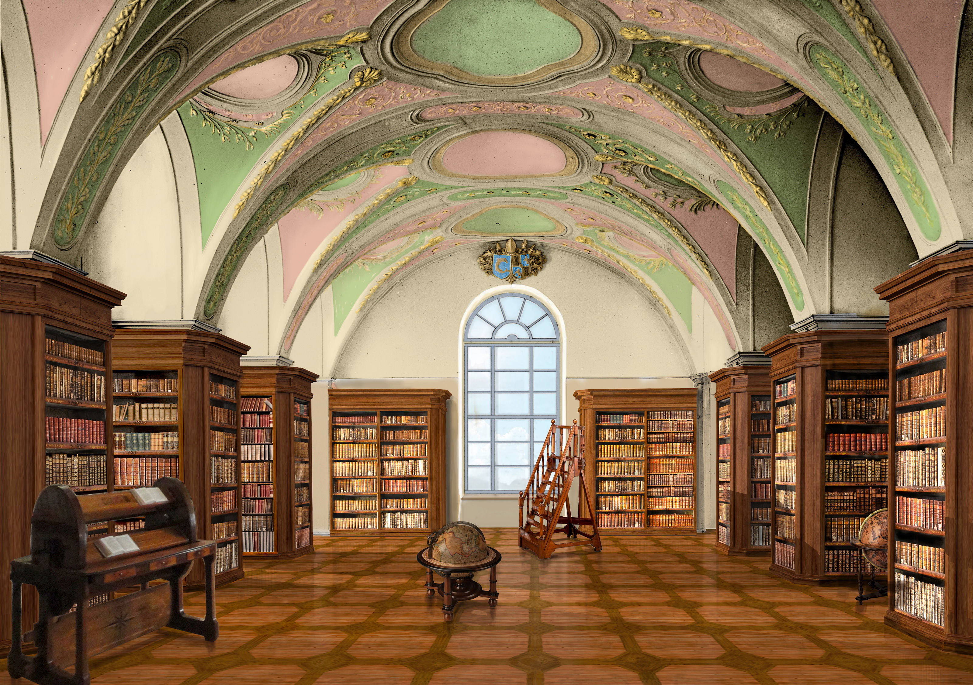 Oculus-illustration-rheinau-klosterinsel-bibliotheque-3d-rekonstruktion