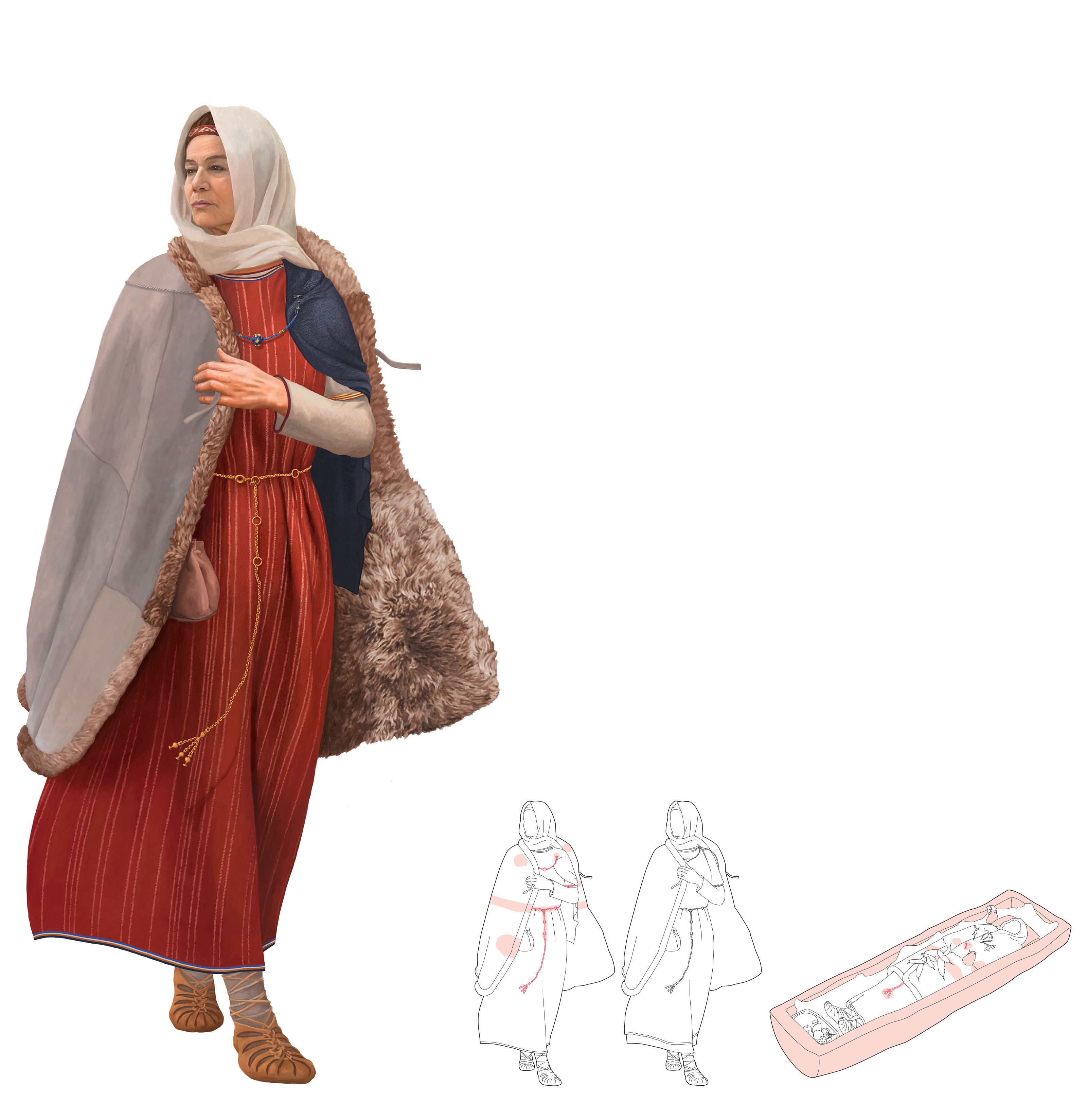 oculus-illustration-archaeologie-kelten-lebensbild-rekonstruktion-keltin