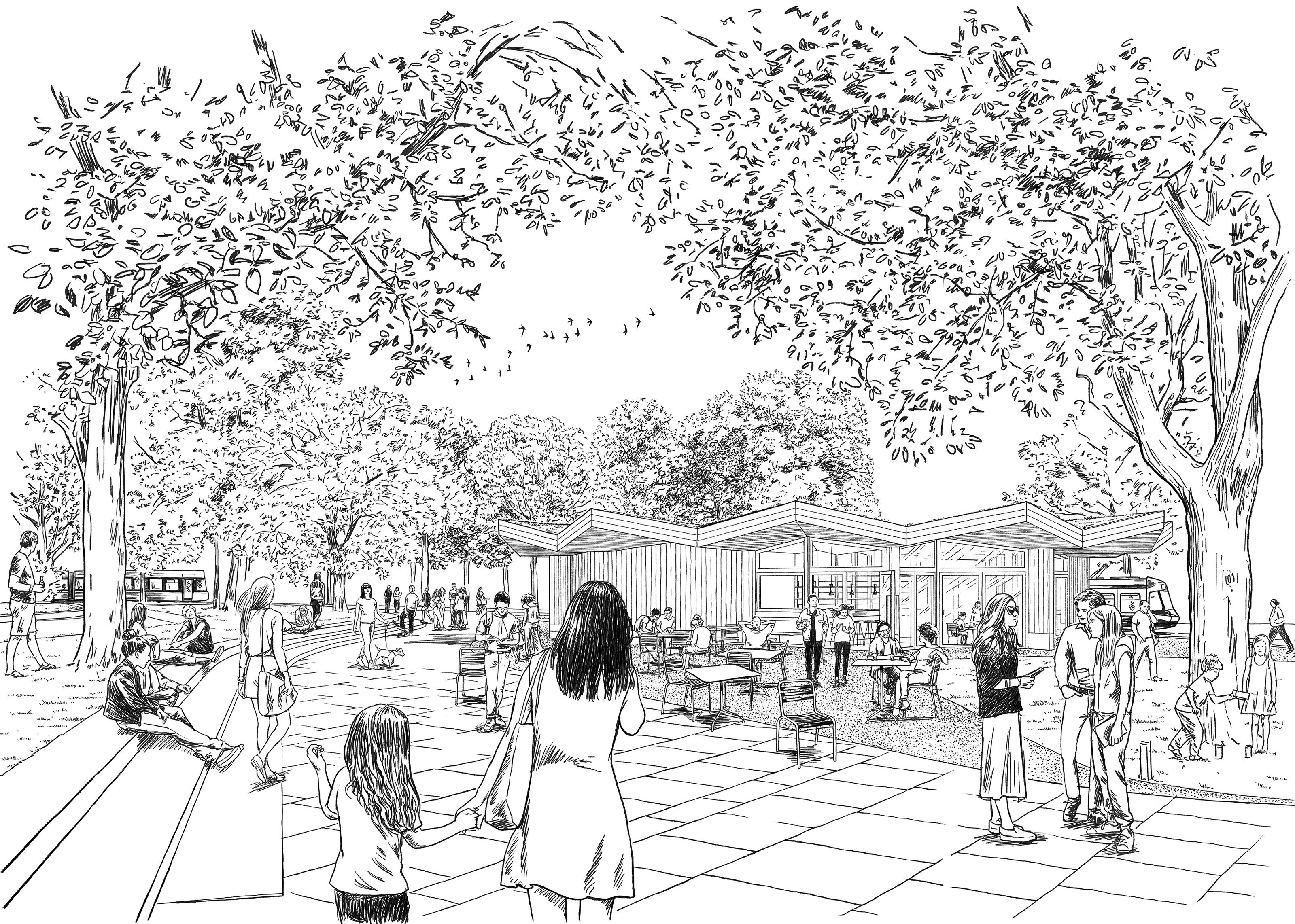 oculus-illustration-architektur-visualisierung-zeichnung-pavillon-park