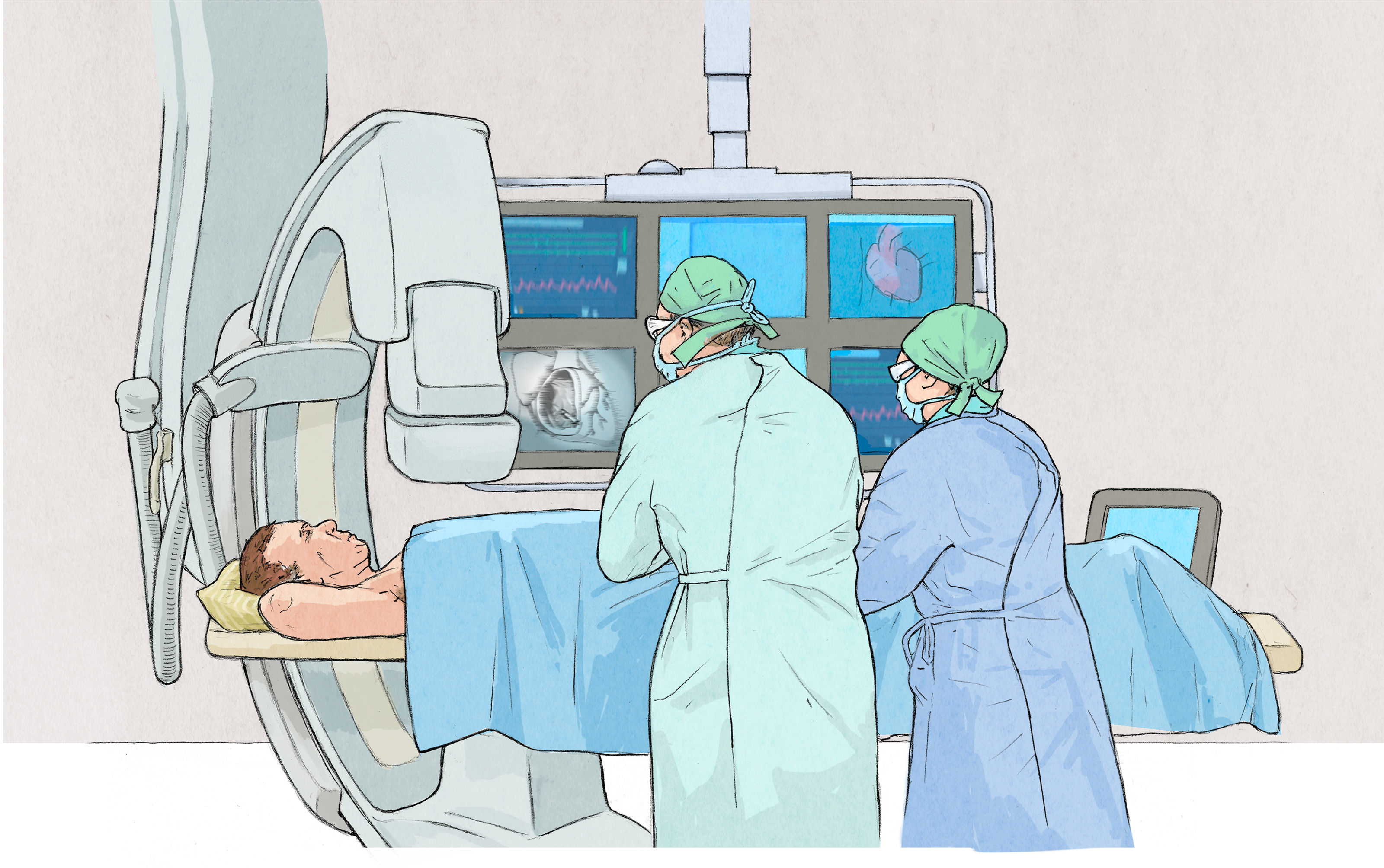 oculus-illustration-herz-katheterlabor-op