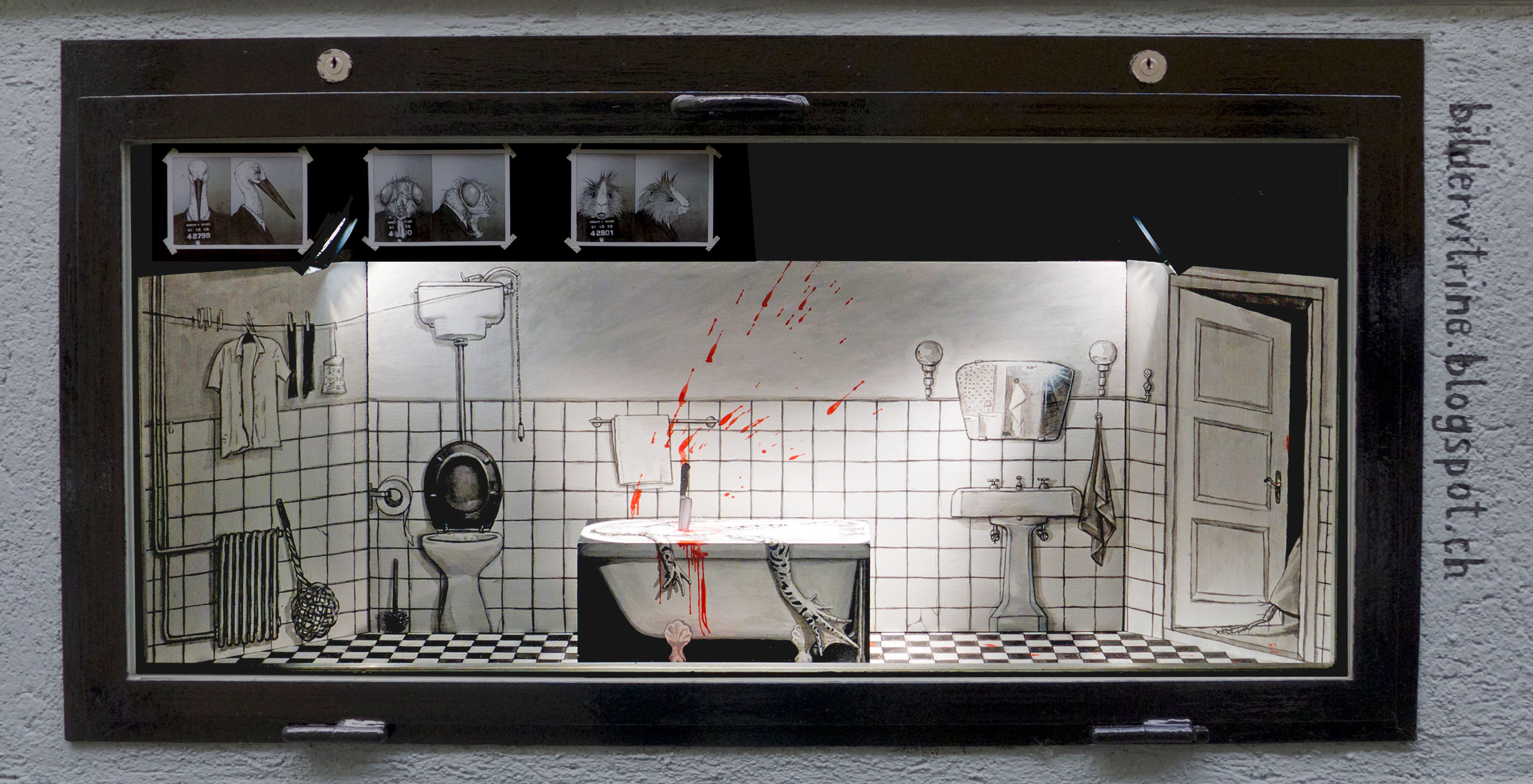 oculus-illustration-schaukasten-krimi-niederdorf-vitrine